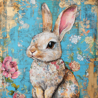 Easter Rabbit Sign, DCO-13294, Sign For Wreath, 10x10